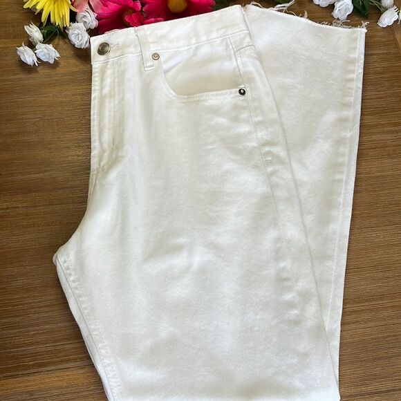 Gianni Bini Riley Ankle Straight Jean White Size 31 - Picture 1 of 10